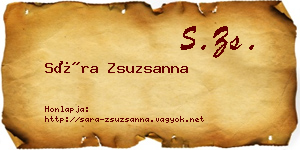 Sára Zsuzsanna névjegykártya