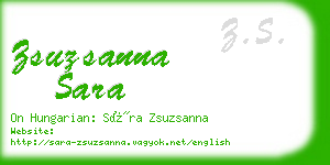 zsuzsanna sara business card